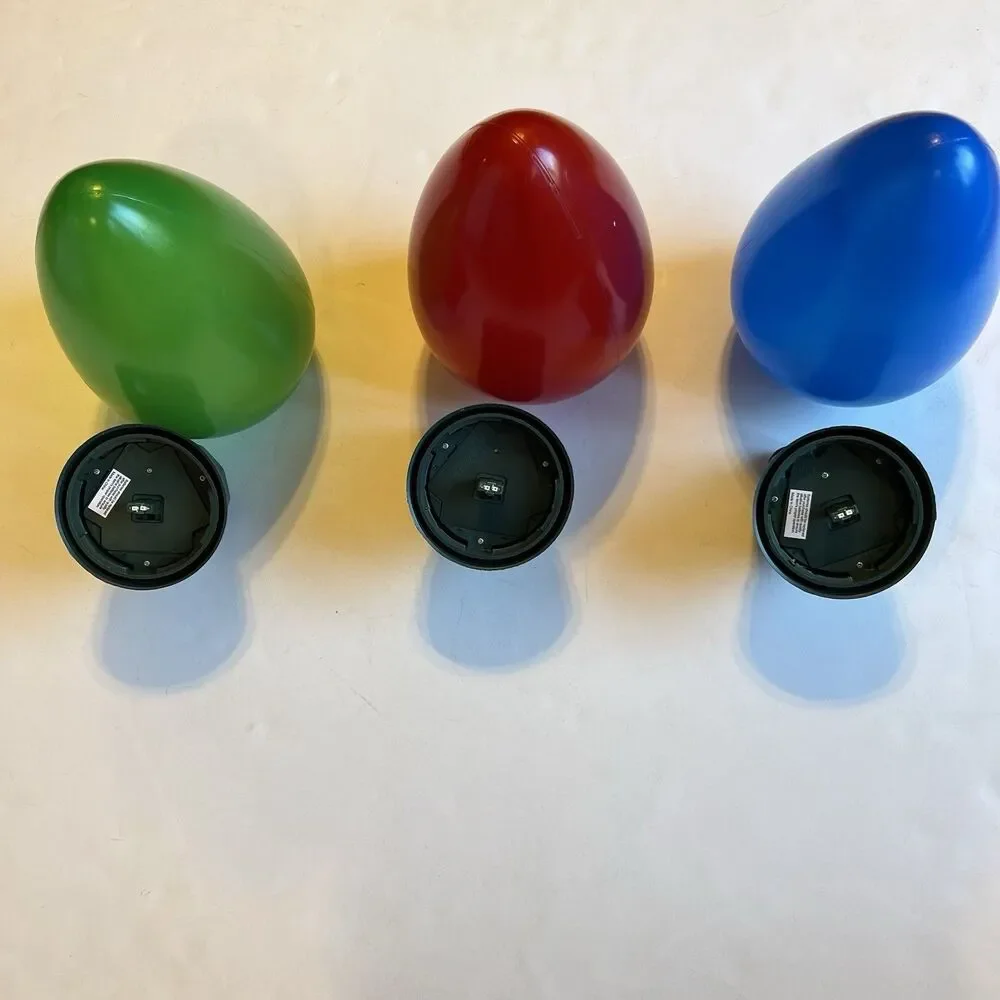 Large 13” Blow Mold Bulb Light LED Holiday Jumbo Christmas Ornaments Set Of 3